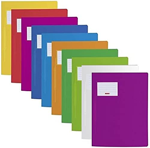 10 Farben Schnellhefter Fact! PP, 24 x 31 Centimeter für A4 (10-fach Packung, Sortiert) von BRUNNEN