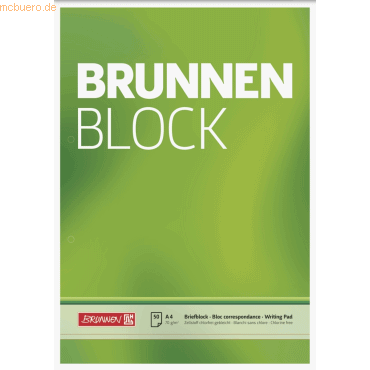 10 x Brunnen Briefblock Brunnenblock A4 70g/qm blanko 2-fach gelocht 5 10 x Brunnen Briefblock Brunnenblock A4 70g/qm blanko 2-fach gelocht 5 von Brunnen