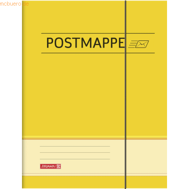10 x Brunnen Postmappe A4 Karton gelb von Brunnen