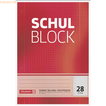 10 x Brunnen Schulblock A4 kariert Lineatur 28 mit Rand 4-fach gelocht 10 x Brunnen Schulblock A4 kariert Lineatur 28 mit Rand 4-fach gelocht von Brunnen