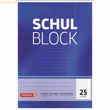 10 x Brunnen Schulblock A4 liniert Lineatur 25 4-fach gelocht 50 Blatt 10 x Brunnen Schulblock A4 liniert Lineatur 25 4-fach gelocht 50 Blatt von Brunnen