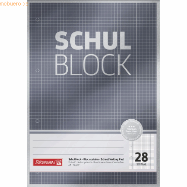 10 x Brunnen Schulblock Premium A4 90g/qm 50 Blatt Lineatur 28 10 x Brunnen Schulblock Premium A4 90g/qm 50 Blatt Lineatur 28 von Brunnen
