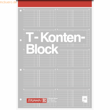 10 x Brunnen T-Konten-Block A4 80g/qm 25 Blatt 10 x Brunnen T-Konten-Block A4 80g/qm 25 Blatt von Brunnen