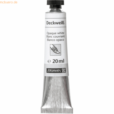 12 x Brunnen Deckweiß Tube mit 20ml von Brunnen