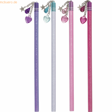 24 x Brunnen Bleistift Girls mit Anhänger farbig sortiert 24 x Brunnen Bleistift Girls mit Anhänger farbig sortiert von Brunnen