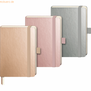 3 x Brunnen Notizbuch Kompagnon Metallic 9,5 x 12,8cm 80g/qm dotted Ha 3 x Brunnen Notizbuch Kompagnon Metallic 9,5 x 12,8cm 80g/qm dotted Ha von Brunnen