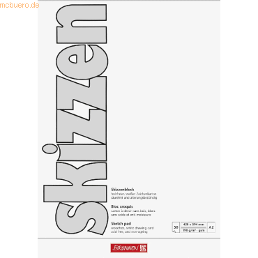 3 x Brunnen Skizzenblock A2 190g/qm 50 Blatt 3 x Brunnen Skizzenblock A2 190g/qm 50 Blatt von Brunnen