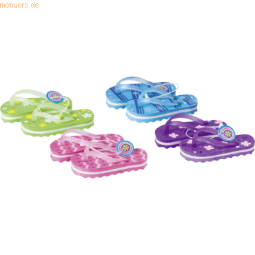 Brunnen Radierer FlipFlops 4x3cm farbig sortiert von Brunnen