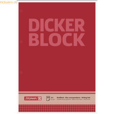 5 x Brunnen Briefblock Der dicke Block A4 60g/qm kariert 4-fach geloch 5 x Brunnen Briefblock Der dicke Block A4 60g/qm kariert 4-fach geloch von Brunnen