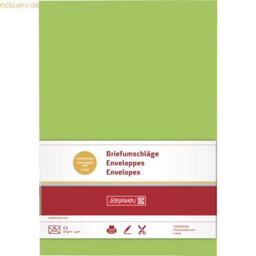 5 x Brunnen Briefumschläge B5 Nassklebung 80g/qm hellgrün VE=10 Stück 5 x Brunnen Briefumschläge B5 Nassklebung 80g/qm hellgrün VE=10 Stück von Brunnen