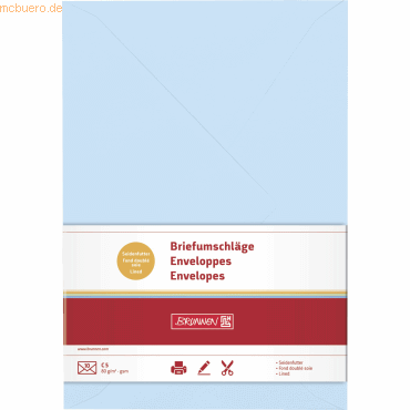 5 x Brunnen Briefumschläge C5 Nassklebung 80g/qm hellblau VE=10 Stück 5 x Brunnen Briefumschläge C5 Nassklebung 80g/qm hellblau VE=10 Stück von Brunnen