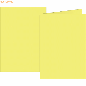 5 x Brunnen Doppelkarten B6 200g gelb VE=10 Karten von Brunnen