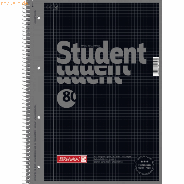 5 x Brunnen Kollegblock Student Colour Code A4 90g/qm 80 Blatt onyx Li 5 x Brunnen Kollegblock Student Colour Code A4 90g/qm 80 Blatt onyx Li von Brunnen