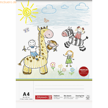 Brunnen Malblock A4 100g/qm 75 Blatt von Brunnen