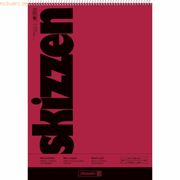 5 x Brunnen Skizzenblock A3 110g/qm 50 Blatt Spirale 5 x Brunnen Skizzenblock A3 110g/qm 50 Blatt Spirale von Brunnen