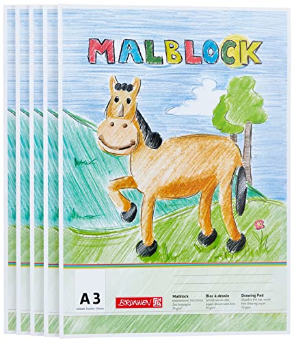 5x Brunnen Malblock A3 70g 50Bl von BRUNNEN