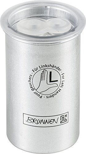Alu Dosenspitzer / Anspitzer für LINKSHÄNDER (2 Größen) von BRUNNEN
