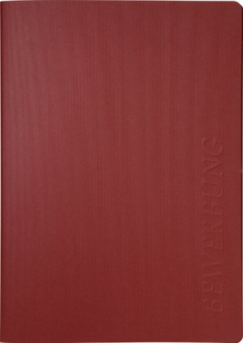 BRUNNEN 102012920 Bewerbungsmappe (Strukturkarton mit feinen Linien, A4, 10 Blatt) rot von Brunnen