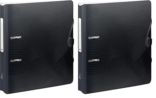 BRUNNEN 102043590 | Ordner | „WAVE“ |5 cm | onyx (Packung mit 2) von BRUNNEN