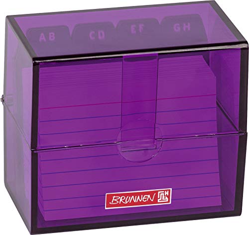 BRUNNEN 102058060 Karteikasten - Colour Code, Maße 8,5 x 7,5 x 4,8 cm - purple von Brunnen