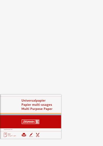 BRUNNEN 105123500 Multifunktions-Papier Universalpapier (A4, 120 g/qm, 35 Blatt) weiß von BRUNNEN