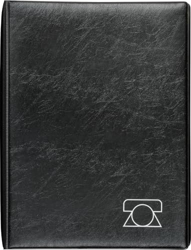 BRUNNEN 106434090 Telefonringbuch/-mappe (A5, 18 x 23,5 cm, 26-teilig) schwarz von BRUNNEN
