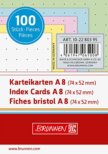 BRUNNEN Karteikarten A8 dotted BRUNNEN Karteikarten A8 dotted von BRUNNEN