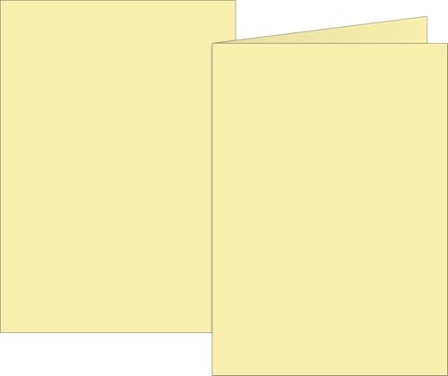 BRUNNEN Klappkarten Universalpapier | A6, 105×150 mm, 160 g/m², hellgelb, 10 Stück von BRUNNEN