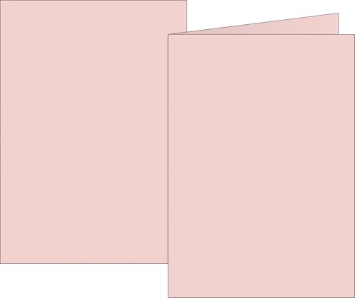BRUNNEN Klappkarten Universalpapier | A6, 105×150 mm, 160 g/m², rosé, 10 Stück von BRUNNEN