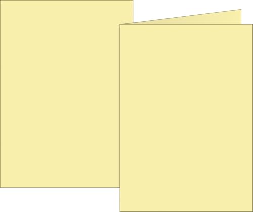 BRUNNEN Klappkarten Universalpapier | B6, 200 g/m², hellgelb, 10 Stück von BRUNNEN