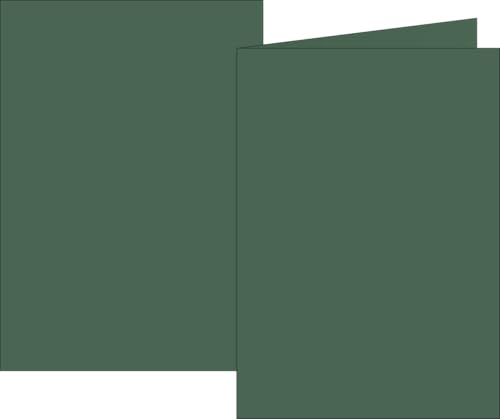BRUNNEN Klappkarten Universalpapier | B6, 200 g/m², moosgrün, 10 Stück von BRUNNEN