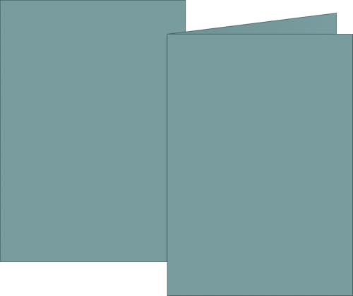 BRUNNEN Klappkarten Universalpapier | B6, 200 g/m², petrol, 10 Stück von BRUNNEN
