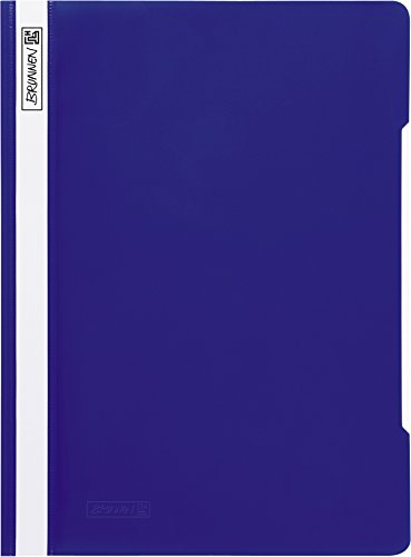 Brunnen 102011030 Schnellhefter (A4, aus PVC, glasklares Deckblatt) blau von Brunnen