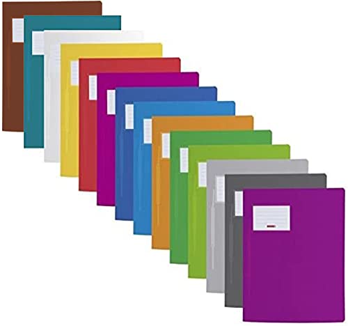 Brunnen 102015000 | 14 Schnellhefter FACT!pp (A4, aus transluzentem PP, mit Namensschild, mit Einstecktasche innen) (14 Farben | Komplettset) von BRUNNEN