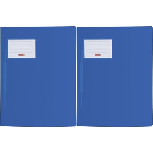 Brunnen 102015030 Schnellhefter FACT!pp (A4, aus transluzentem PP, mit Namensschild, mit Einstecktasche innen) blau (Packung mit 2) von BRUNNEN