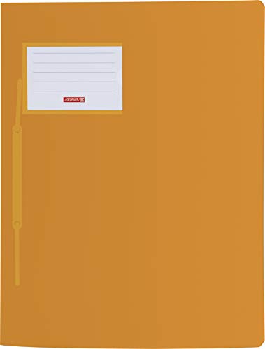 Brunnen 102015040 Schnellhefter FACT!pp (A4, aus transluzentem PP, mit Namensschild, mit Einstecktasche innen) Orange von BRUNNEN