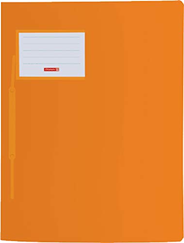 Brunnen 102015040 Schnellhefter FACT!pp (A4, aus transluzentem PP, mit Namensschild, mit Einstecktasche innen) orange von BRUNNEN