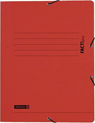 Brunnen 102015420 Sammelmappe A4 FACT!plus (hochwertiger Pressspankarton) rot von BRUNNEN