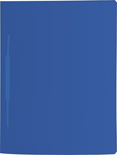 Brunnen 102015630 Schnellhefter (A4, mit je einem Einsteckfach vorne und hinten, mit Amtsheftung, aus PP) blau von Brunnen