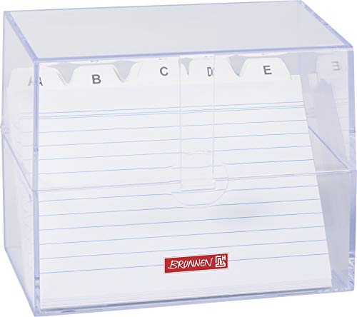 Brunnen Karteibox A6 gefüllt transparent von BRUNNEN