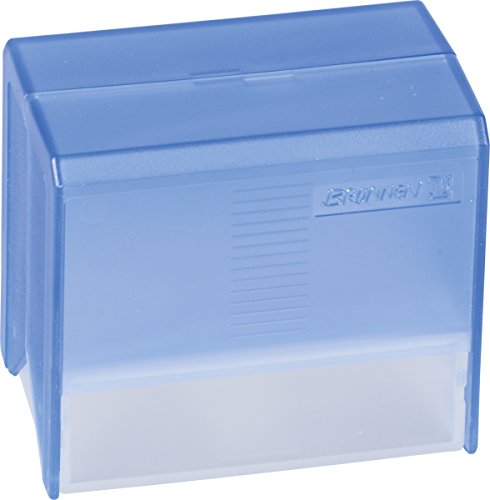 Brunnen 102058234 Karteikasten / Karteibox (Styrolux, A8, gefüllt mit 100 linierten Karteikarten und A-Z Register) blau von Brunnen