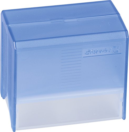 Brunnen 102058234 Karteikasten / Karteibox (Styrolux, A8, gefüllt mit 100 linierten Karteikarten und A-Z Register) blau von BRUNNEN