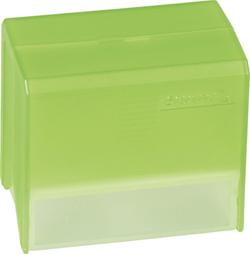Brunnen 102058252 Karteikasten / Karteibox (Styrolux, A8, gefüllt mit 100 linierten Karteikarten und A-Z Register) grün von BRUNNEN