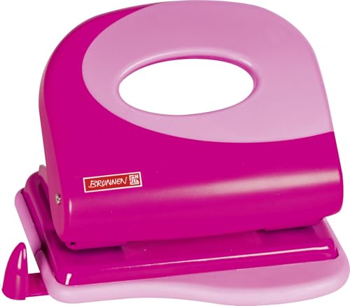 Brunnen 102062726 Locher Colour Code (ausziehbare Anschlagschiene, zum Lochen von bis zu 20 Blatt) pink von BRUNNEN
