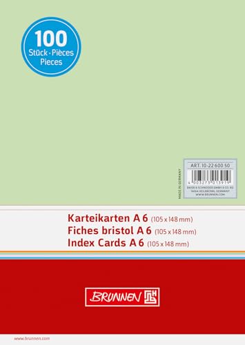 Brunnen 102260050 Karteikarte, grün, A6 Brunnen 102260050 Karteikarte, grün, A6 von BRUNNEN