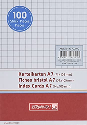 Karteikarte A7 kar ws 100St von BRUNNEN