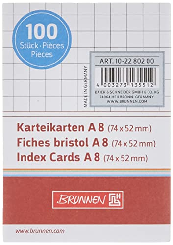 Brunnen Karteikarte A8 kar ws 100St von BRUNNEN