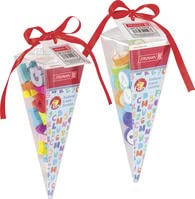 Brunnen 102740001 Radiergummi-Set"Schultüte", 13,5cm x 4,5 cm, Radiergummis 1,5cm von Brunnen