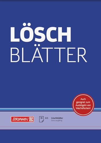 BRUNNEN Löschblattblock | A5, 10 Blatt, blau von BRUNNEN