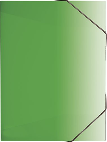 Brunnen 104163950 Sammelbox / Heftsammler FACT!pp (transluzenter PP-Folie, für A4, mit Gummizugverschluss) grün von BRUNNEN